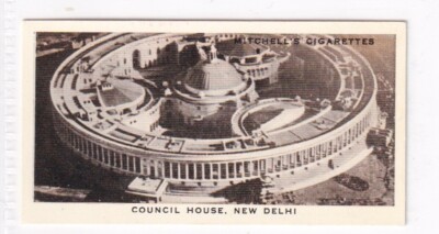Vintage 1937 British Empire Card COUNCIL HOUSE, NEW DELHI, INDIA