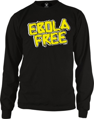 Ebola Free Funny Humor Joke Meme Parody Virus Outbreak Long Sleeve Thermal