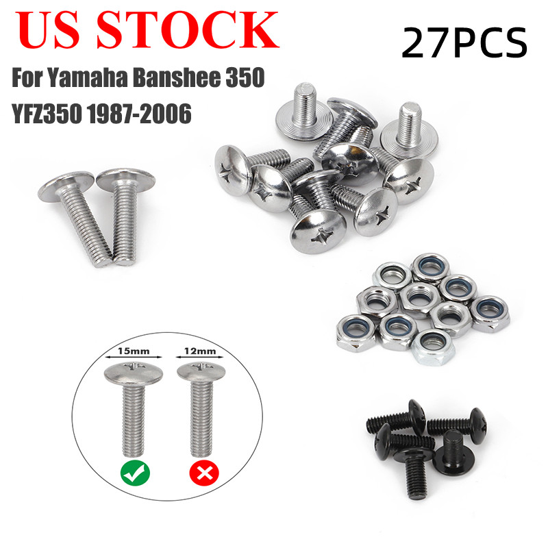 27* For Yamaha Banshee 350 ATV Fender Bolt Screw Nut Mount Kit Plastics