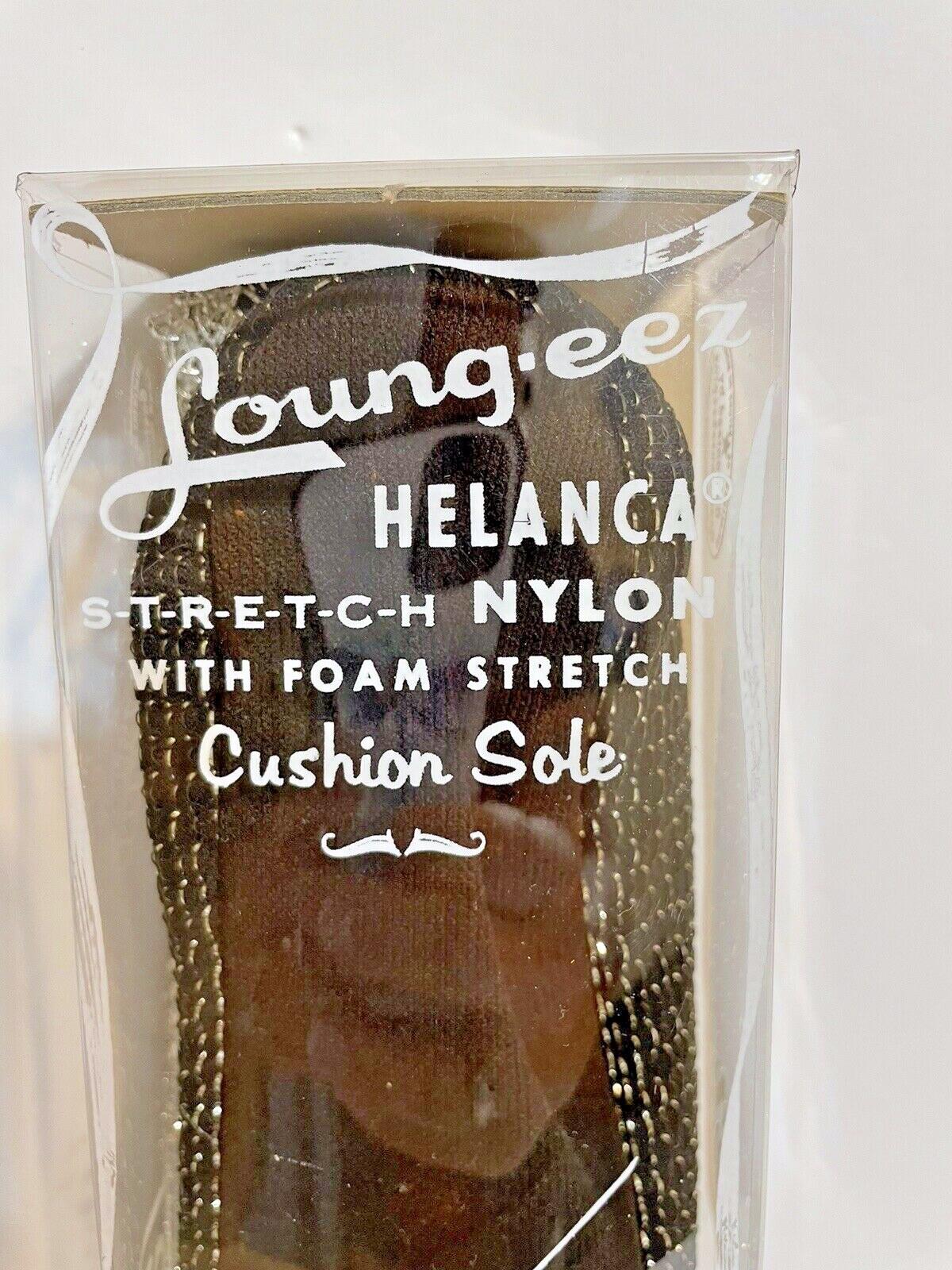 SAOLA Pantofole vintage Loung eez Helanca suola elastica nylon cusion taglia da 9 5 a 10 nuove