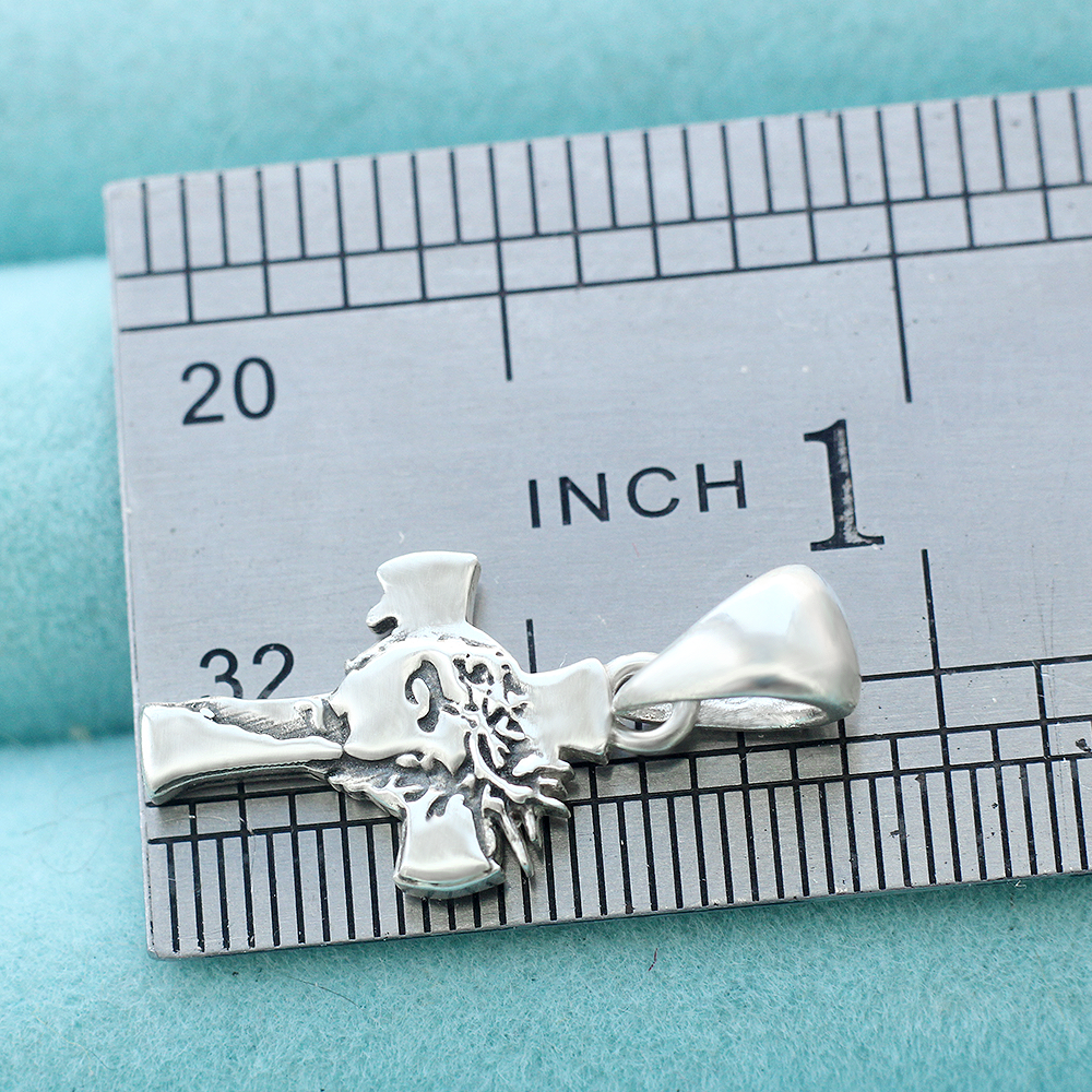 925 Sterling Silver Jesus Christ Cross Pendant Charm Christian ...
