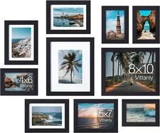 10 Pack Picture Frames Collage Wall Decor, Gallery Wall Frame Set for Wall or Ta