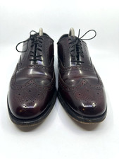 Florsheim Wingtip Oxford Mens 10 D Burgundy Good Leather Brogue Made in USA