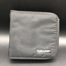 Case Logic 24 Capacity CD/DVD Travel Storage Wallet Black Nylon Zipper 1990s