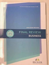 CPA Exam Review: Final Review - Business - Paperback By Becker - GOOD
