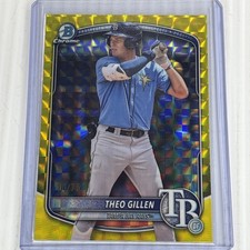 Theo Gillen - 2025 Topps Bowman Draft Chrome - Yellow Geometric /75 - RC - Rays