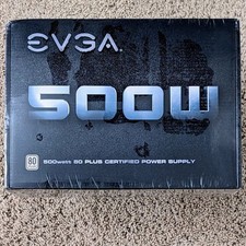EVGA 500W 80 certified power supply unit 500 watt 80 plus desktop work computer