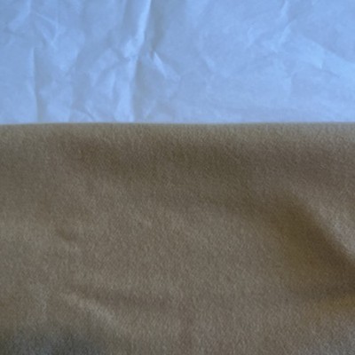 vtg rich camels hair tan brown fabric Wool 58-59''W x 38'' L FLAWS