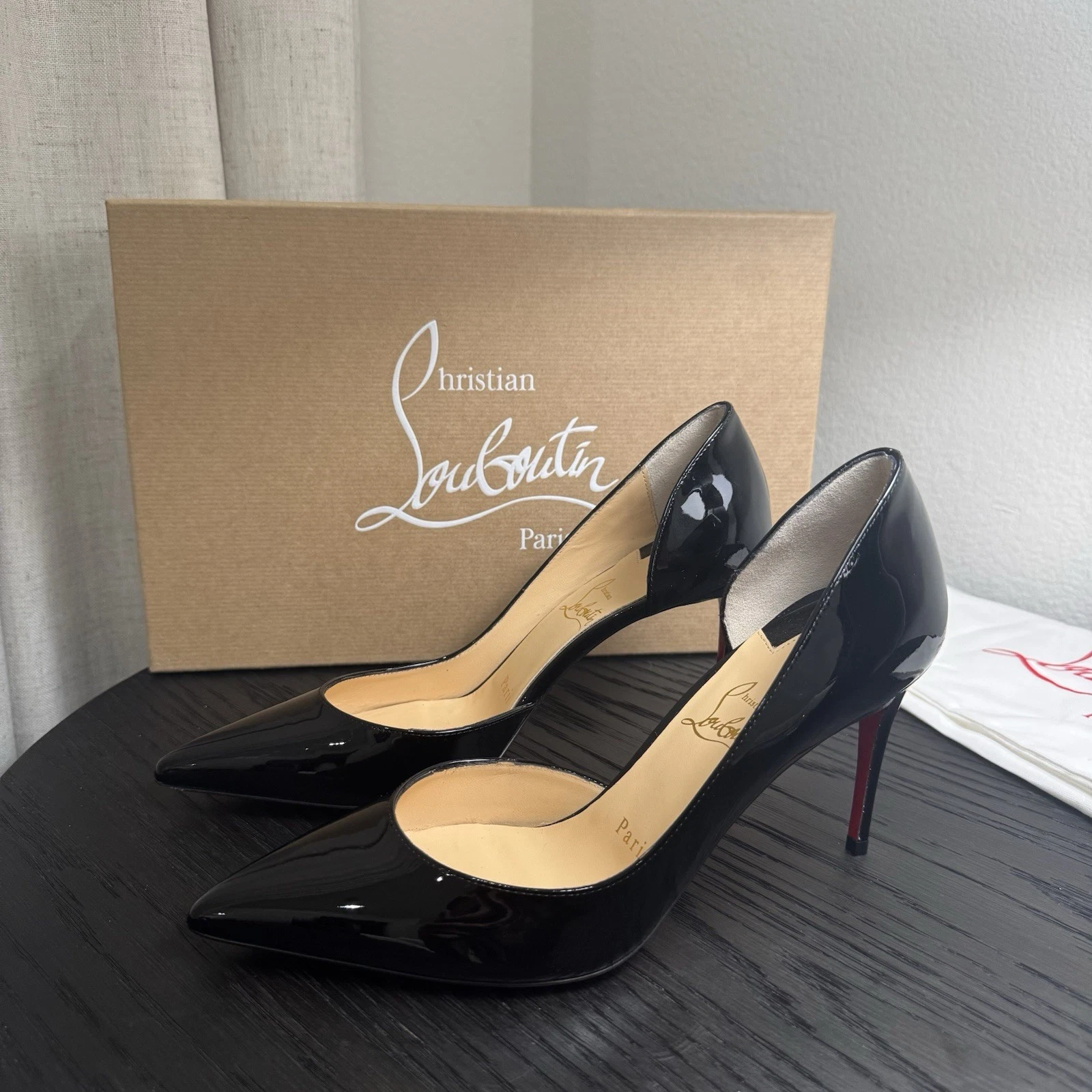 Christian Louboutin — Christian Louboutin Iriza 85 Pumps Patent Black 36.5