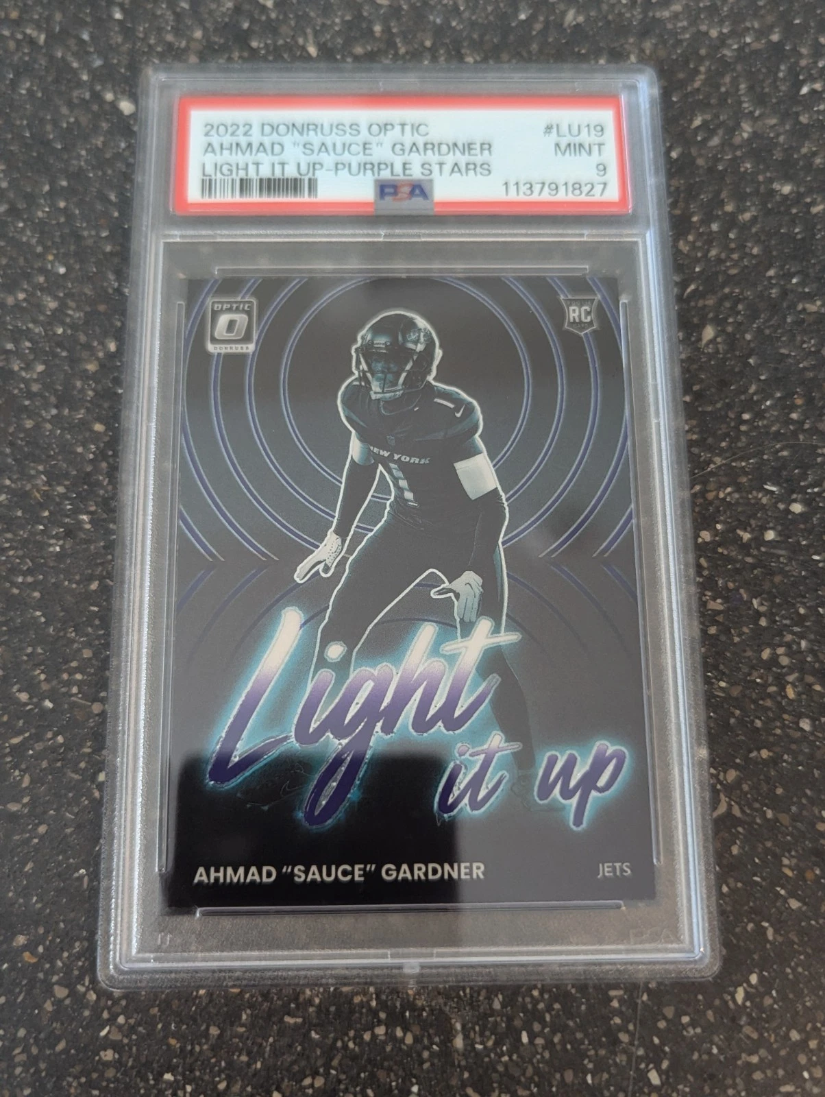 Sauce Gardner Panini Donruss Optic Light It Up #LU19 Purple Stars
