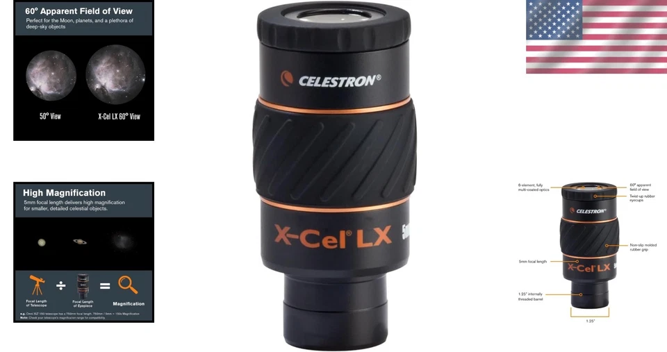 Ocular X-Cel Serie LX de 5 mm con cómodo alivio ocular Foto 2 de 4