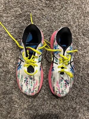 ASICS White Knit Running Shoes