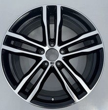 704M 19" GENUINE BMW 3 4 SERIES FRONT ALLOY WHEEL BLACK DIAMOND CUT 8J 8097244