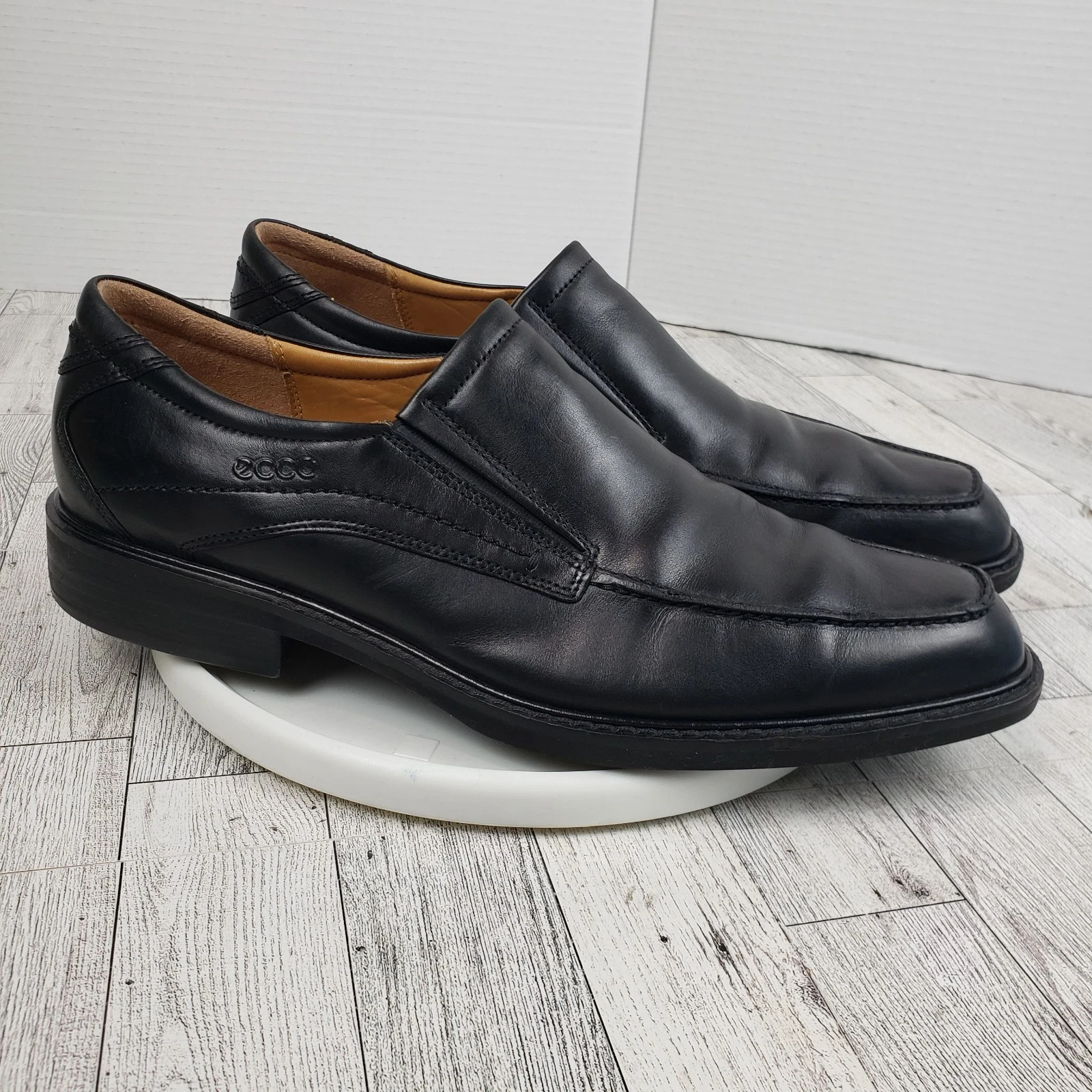 Scarpe eleganti uomo Ecco Windsor slip on in pelle nera Taglia EU 45 US 11 11 5