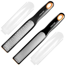 Multifunctional Zester & Grater Set with Protective Cover for Kitchen Elegance