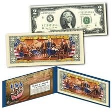 1776-2026 Declaration Independence 250th Anniversary AMERICA 250 Genuine $2 Bill