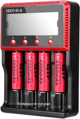 LESHP HXY-H4 LCD Display Battery Charger Advanced Protection 18650 26650 10440