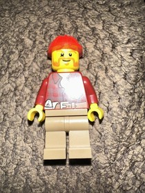 Lego City FLANNEL SHIRT Logger Minifigure LUMBERJACK Set 60059 Logging Truck