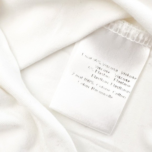 Simple White Tank Made in Italy - 15" pit to pit View 5