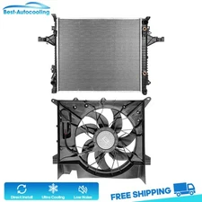 Aluminum Radiator and Cooling Fan Kit For 2003-10 2011 2012 2013 2014 Volvo XC90