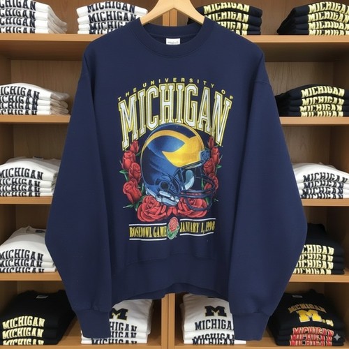 Vintage 90s Michigan Wolverines University T-Shirt, Sweatshirt & Hoodie