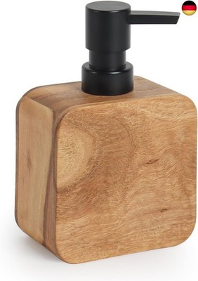 Asashizen Handgefertigter Seifenspender aus Mangoholz, elegantes Design,