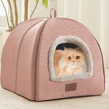 Cat Beds for Indoor Cats, 2-in-1 Cat Bed Cave with Anti-Slip Bottom, Cozy Cat...