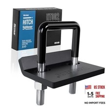 Anti Rattle Hitch Tightener in and 1.5 in, Rubber Coated Hitch 2 Black