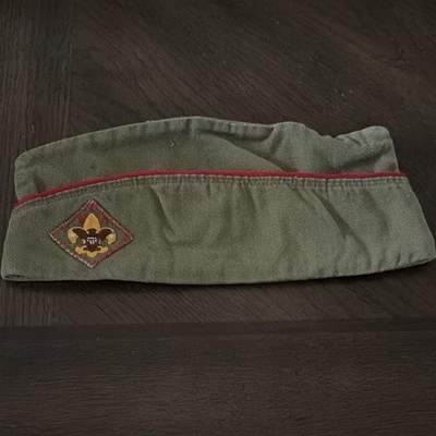 Vintage Boy Scouts of America BSA Garrison Cap Hat First Class Rank Patch