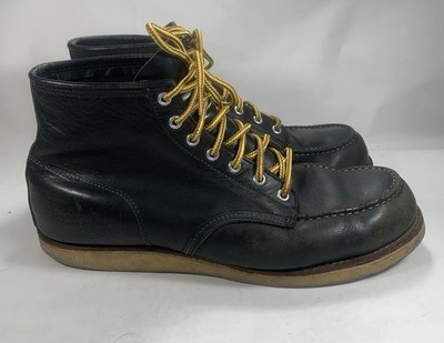 Golden retriever boots black leather moc toe Mens size 13 Work