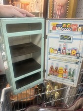 Nassau Vintage Tin Litho Toy Refrigerator 7.5"L x 15"H x 6"W