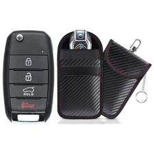 Replacement Keyless Entry Remote Flip Key Fob 2014-2016 Kia S  Protective Pouch