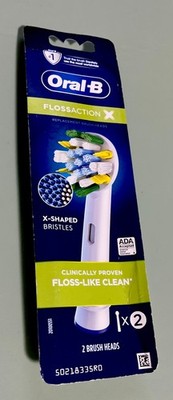 Oral-B FlossAction Electric Toothbrush Replacement Brush Heads Refill, 2 Count