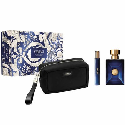 Versace Dylan Blue Pour Homme EdT Damen-Geschenkset 100 ml (3-Teilig) Duft NEU