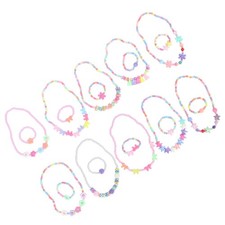 10 Sets/20pcs Ensemble De Bijoux Parure Collier Perles Acrylique
