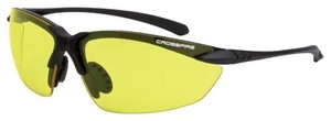 (5) Crossfire Sniper Safety Glasses Matte Black Frame Yellow Lens Z87+