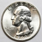 1962-D 25c Washington Silver Quarter - RAW - Nice Coin / Excellent Luster