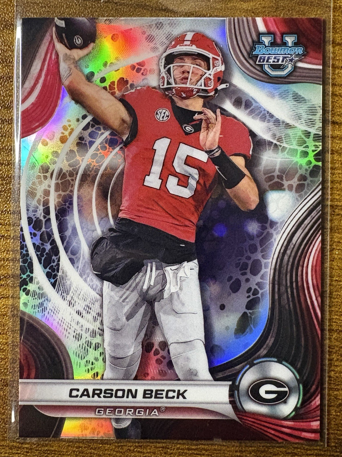 2024 Bowman's Best University - Carson Beck #4 Refractor (RC)