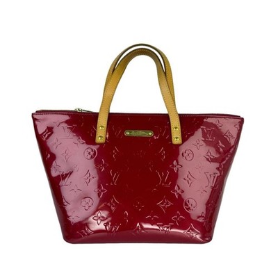 Louis Vuitton Vernis Monogram Red Patent Leather Handheld Tote Bag