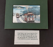 Eileen David Hyde St Cable Car San Francisco Pen And Ink Drawing Art Charity