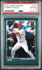 Albert Pujols Rookie 2001 Topps Traded #T247 RC PSA 10 GEM MINT Low Pop