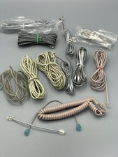 Various Telephone RJ11 Line Cords, New Used 10 Plus