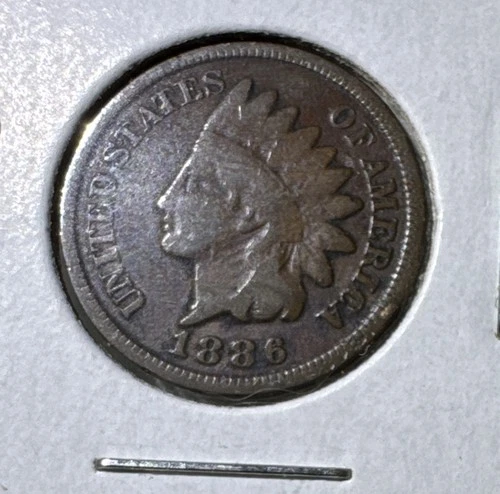 1886 Type 2 Indian Head Cent Good G Coin