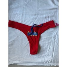 NWOT Girl Wonder Red New York Thong Panty – Size M