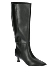 Steve Madden NYC Women's Faux Leather Knee High Boots with Kitten Heel Wide Calf