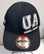 New Under Armour Youth Black White Gray Hat Cap Adjustable OSFA