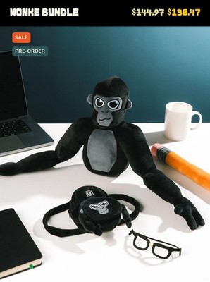 SELTENE offizielle Gorilla Anhänger Back To School Monke Plüsch