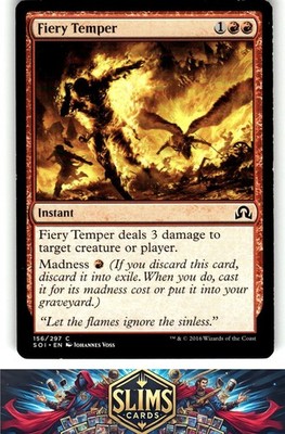 Magic the Gathering MTG Shadows over Innistrad Fiery Temper #156 Buy 2 Get 1