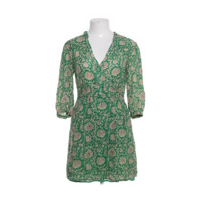 Ba&sh, Kleid, Größe: XS, Grün/Beige, Baumwolle/Cupro/Viskose, Paisley #S79