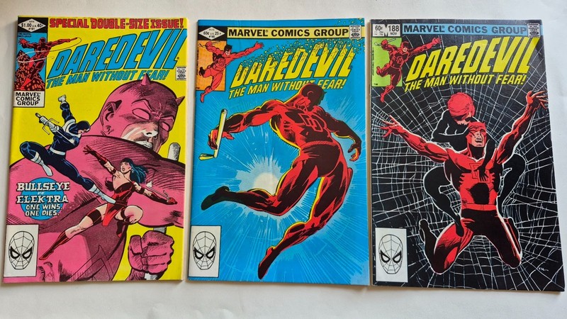 Daredevil 181 185 188 bundle job lot Marvel Comics 1982